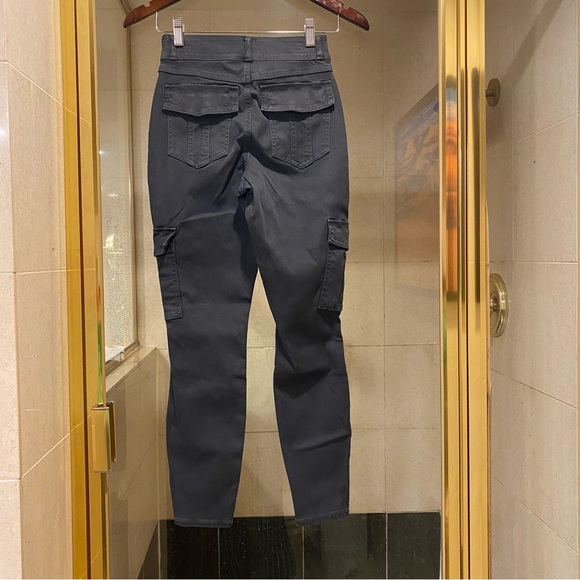 SPANX Women's Twill Ankle Cargo Pants in Washed Black size S Petite NEW - Picture 9 of 9